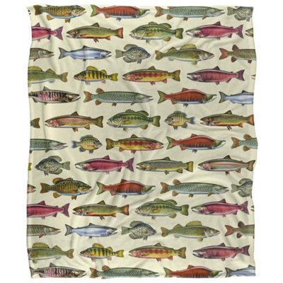 Jq Licensing Silky Fishing Supersoft Blanket Multicoloured/multicoloured (One SizeOne Size) from B&Q