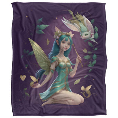 Jq Licensing James Piazza Silky Fairy Supersoft Blanket Multicoloured (One Size) from B&Q
