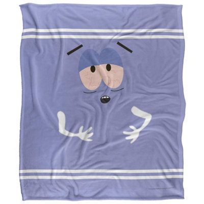  - South Park Queasy Silky Towelie Supersoft Blanket Lavender/white (One Size)