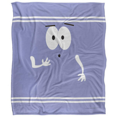  - South Park Silky Surprised Towelie Supersoft Blanket Lavender/white/black (One Size)