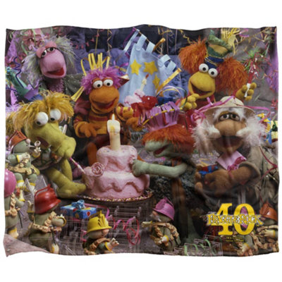 Fraggle Rock Silky Gobo Fraggle 40Th Birthday Supersoft Blanket Multicoloured (One Size) from B&Q