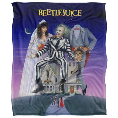 Beetlejuice Silky Poster Supersoft Blanket Multicoloured (One Size) from B&Q