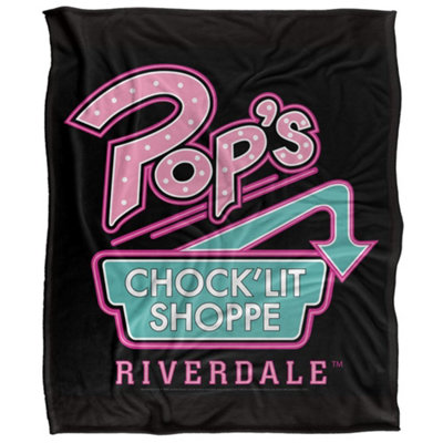 Riverdale Pops Chocklit Shoppe Silky Supersoft Blanket Black/pink (One Size) from B&Q