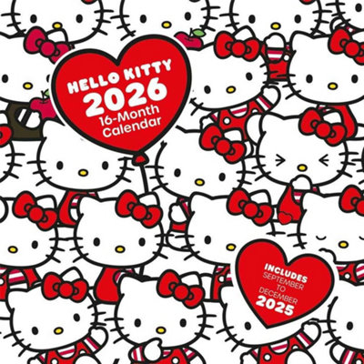 Hello Kitty Red/White 2026 Square Calendar (30Cm X 30Cm) 30Cm