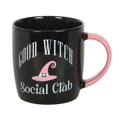 Something Different Unisex Black Good Witch Social Club Mug & Coaster Set In - Image 3