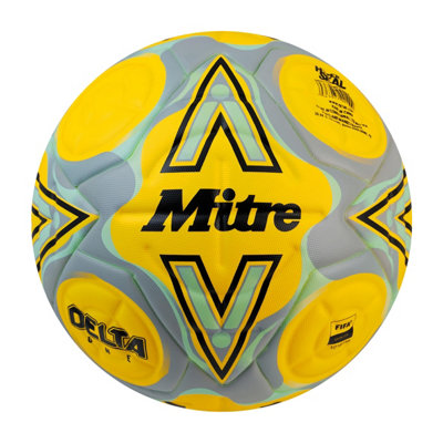  - Mitre Delta One 24 Football Fluorescent Yellow/black/grey (4)