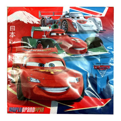  - Cars 2 Paper Napkins (Pack Of 20) Red/blue (One Size)