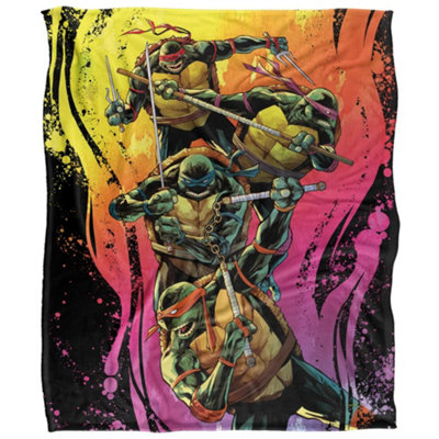 Tmnt Silky Splash Supersoft Blanket Multicoloured (152Cm X 127Cm) from B&Q