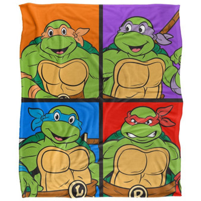 Tmnt Silky Tiles Supersoft Blanket Multicoloured (152Cm X 127Cm) from B&Q