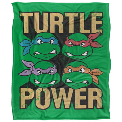 Tmnt Turtle Power Silky Supersoft Blanket Multicoloured (152Cm X 127Cm) from B&Q