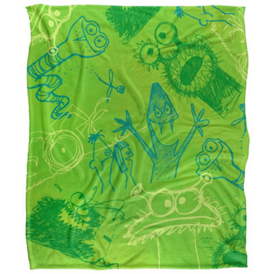 Jim Henson Signature Collection Green Monsters Silky Supersoft Blanket Green (One Size) from B&Q