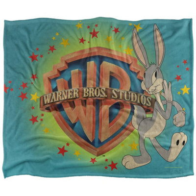 Warner Bros Silky Coloured Bugs Bunny Supersoft Blanket Multicoloured (One Size) from B&Q