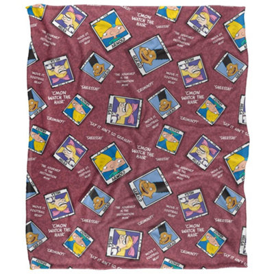 Hey Arnold Silky Yearbook Supersoft Blanket Multicoloured (One Size) from B&Q