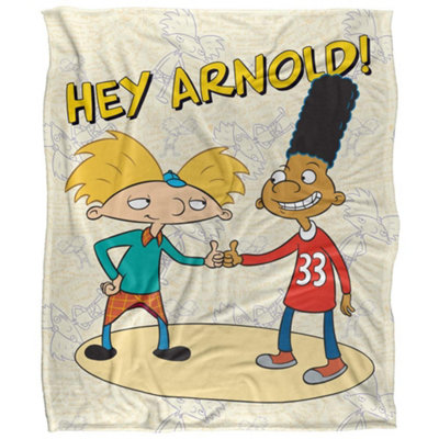 Hey Arnold Silky Arnold & Gerald Supersoft Blanket Multicoloured (One Size) from B&Q
