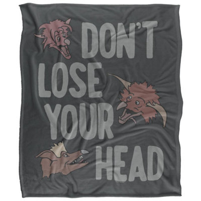 Labyrinth Dont Lose Your Head Silky Supersoft Blanket Grey (One Size) from B&Q