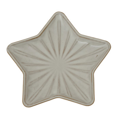 Hill Interiors Ceramic Star Christmas Dish White (1Cm X 12Cm X 13Cm) from B&Q