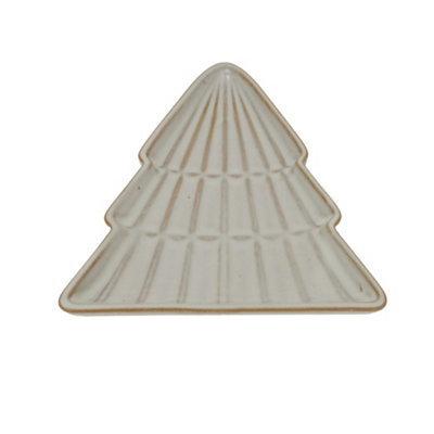 Hill Interiors Ceramic Christmas Tree Dish White (1Cm X 12Cm X 14Cm) from B&Q