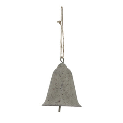 B&Q -  Metal Bell Christmas Hanging Decoration Grey (10Cm X 8Cm X 8Cm)