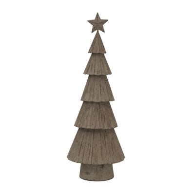B&Q -  Metal Pine Tree Christmas Decoration White (41Cm X 8Cm X 14Cm)