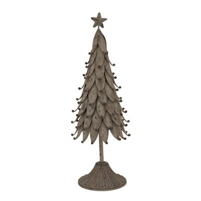 B&Q -  Metal Tree Christmas Decoration Silver (36Cm X 10Cm X 11Cm)
