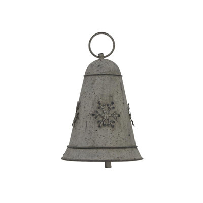 B&Q -  Metal Bell Christmas Hanging Decoration White (10Cm X 8Cm X 8Cm)
