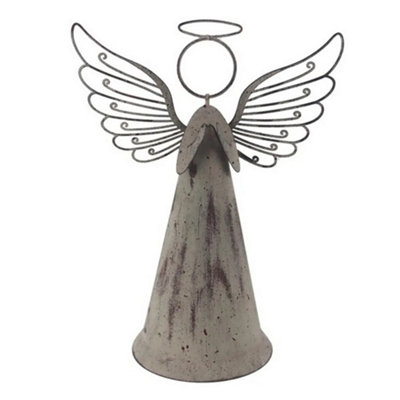 Hill Interiors Metal Angel Christmas Decoration Grey (15Cm X 6Cm X 10Cm) from B&Q