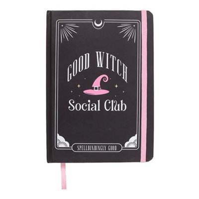 Something Different Good Witch Social Club A5 Notebook - Black/Pink - Image 2