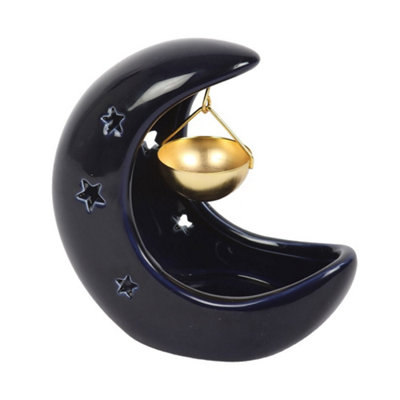 Something Different Crescent Moon Hanging Oil Burner - Blue - Image 3