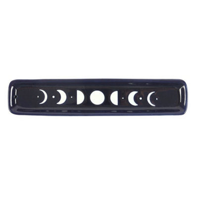 Something Different Blue Moon Ceramic Rectangular Incense Holder Blue (One Size) from B&Q