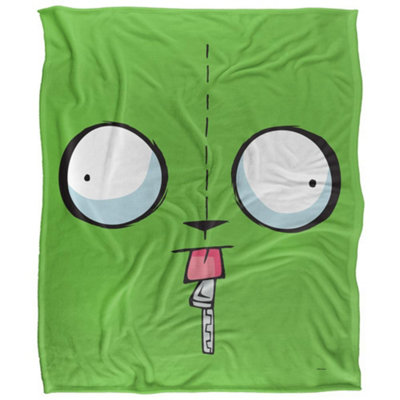 Invader Zim Silky Face Gir Supersoft Blanket Multicoloured (152Cm X 127Cm) from B&Q