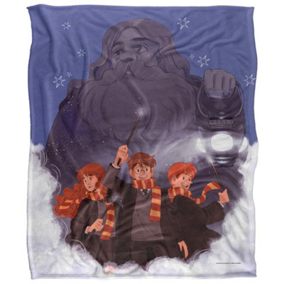 Harry Potter Silky Supersoft Blanket Multicoloured (152Cm X 127Cm) from B&Q