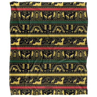 - Fantastic Beasts: The Secrets Of Dumbledore Silky Brazil Pattern Supersoft Blanket Multicoloured (152Cm X 127Cm)