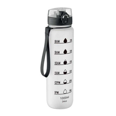 Midocean Isforden Rpet Sports 1L Water Bottle Transparent White (One Size) from B&Q