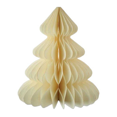 Midocean Harmobig Paper Christmas Tree Decoration Beige (One Size) from B&Q