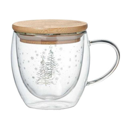 Midocean Sian Borosilicate Gl Double Wall 220Ml Mug Transparent (One Size) from B&Q
