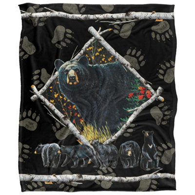 Jq Licensing Silky Bear Supersoft Blanket Multicoloured (152Cm X 127Cm) from B&Q