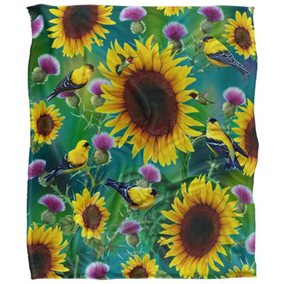 Jq Licensing Jg-Jp Silky Sunflower Supersoft Blanket Multicoloured/multicoloured (One SizeOne Size) from B&Q