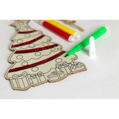 Midocean Christmas Tree Hanging Ornament Wood (One Size) from B&Q