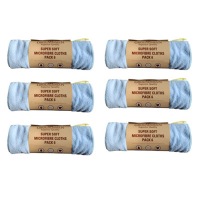 Groundsman Microfibre Cleaning Cloths (Pack Of 6) Multicoloured (One Size) from B&Q