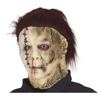 Fiestas Guirca Unisex Adult Killer Fake Hair Mask Grey/brown (One Size)