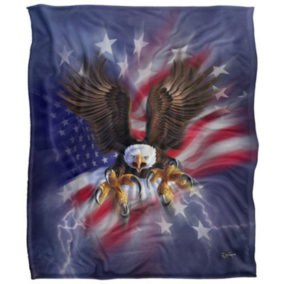 Jq Licensing American Silky Eagle Supersoft Blanket Multicoloured (One Size) from B&Q