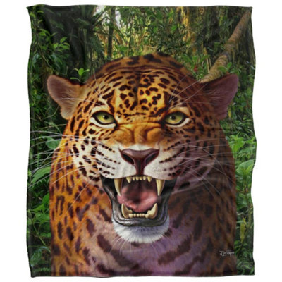 Jq Licensing Jlo Silky Leopard Supersoft Blanket Multicoloured (One Size) from B&Q