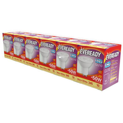 Eveready Gu10 Led Bulb (Pack Of 6) Warm White (One Size) from B&Q