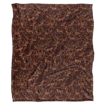 Jq Licensing Jl-Jp Silky Deer Hunting Supersoft Blanket Brown (One Size) from B&Q