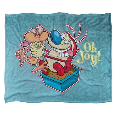 Ren & Stimpy Oh Joy Silky Supersoft Blanket Multicoloured (One Size) from B&Q