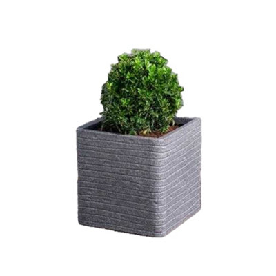 Strata Banbury Square Planter Ash (One Size) from B&Q