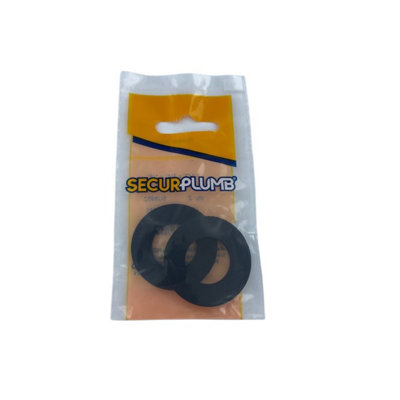 Securplumb Rubber Washers (Pack Of 2) Black (One Size) from B&Q