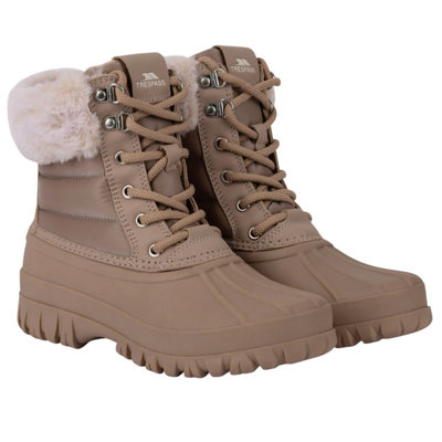 B&Q -  Womens/ladies Briony Snow Boots Beige (7 Uk)