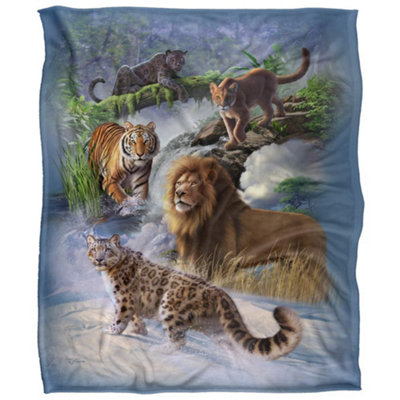 Jq Licensing Jlo Silky Cats Supersoft Blanket Multicoloured (One Size) from B&Q