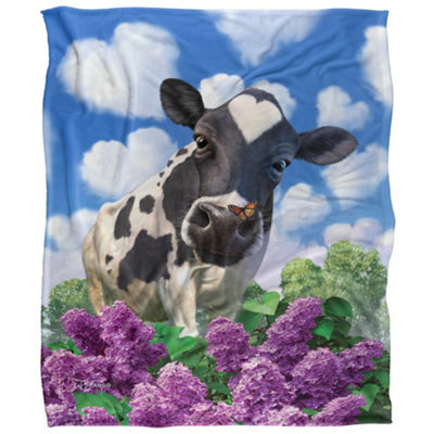 Jq Licensing Jlo Silky Cow Supersoft Blanket Multicoloured (One Size) from B&Q